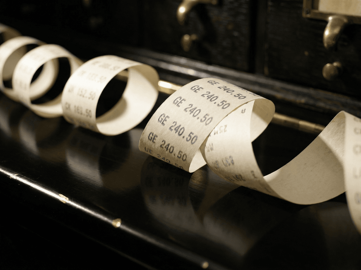 Stock ticker records representing broker imports